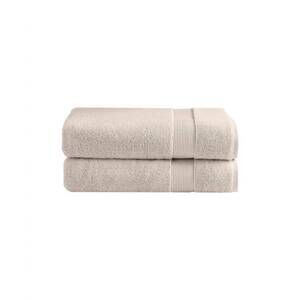 NEW UNDER THE CANOPY classic organic 2-piece bath towel set in light taupe